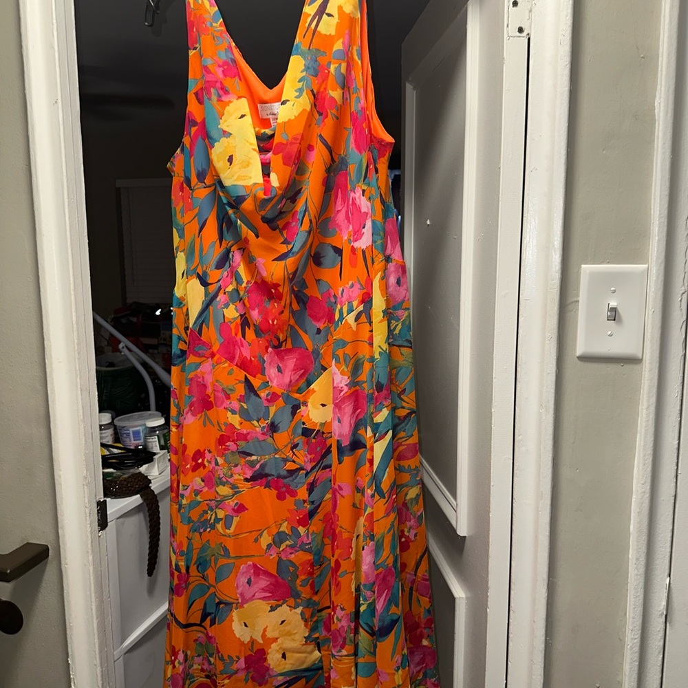 Robbie Bee Colorful Floral Maxi Dress
